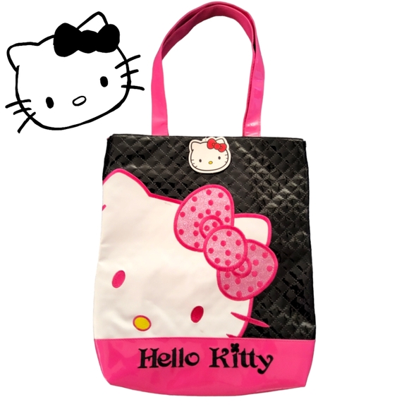 New Arrival! Authentic Licensed HELLO KITTY Spacious Leather Blend Tote Bag - Picture 2 of 8